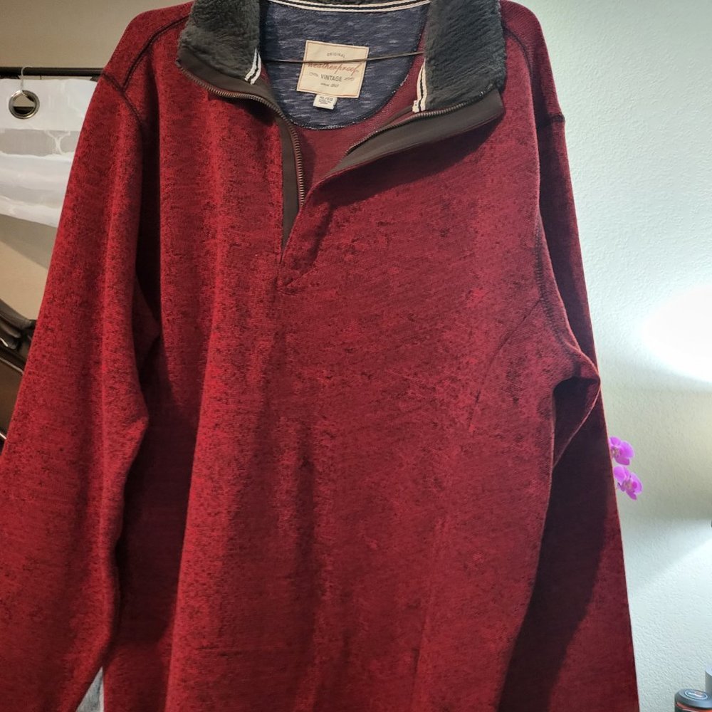 Weatherproof Vintage red/black men's sweater